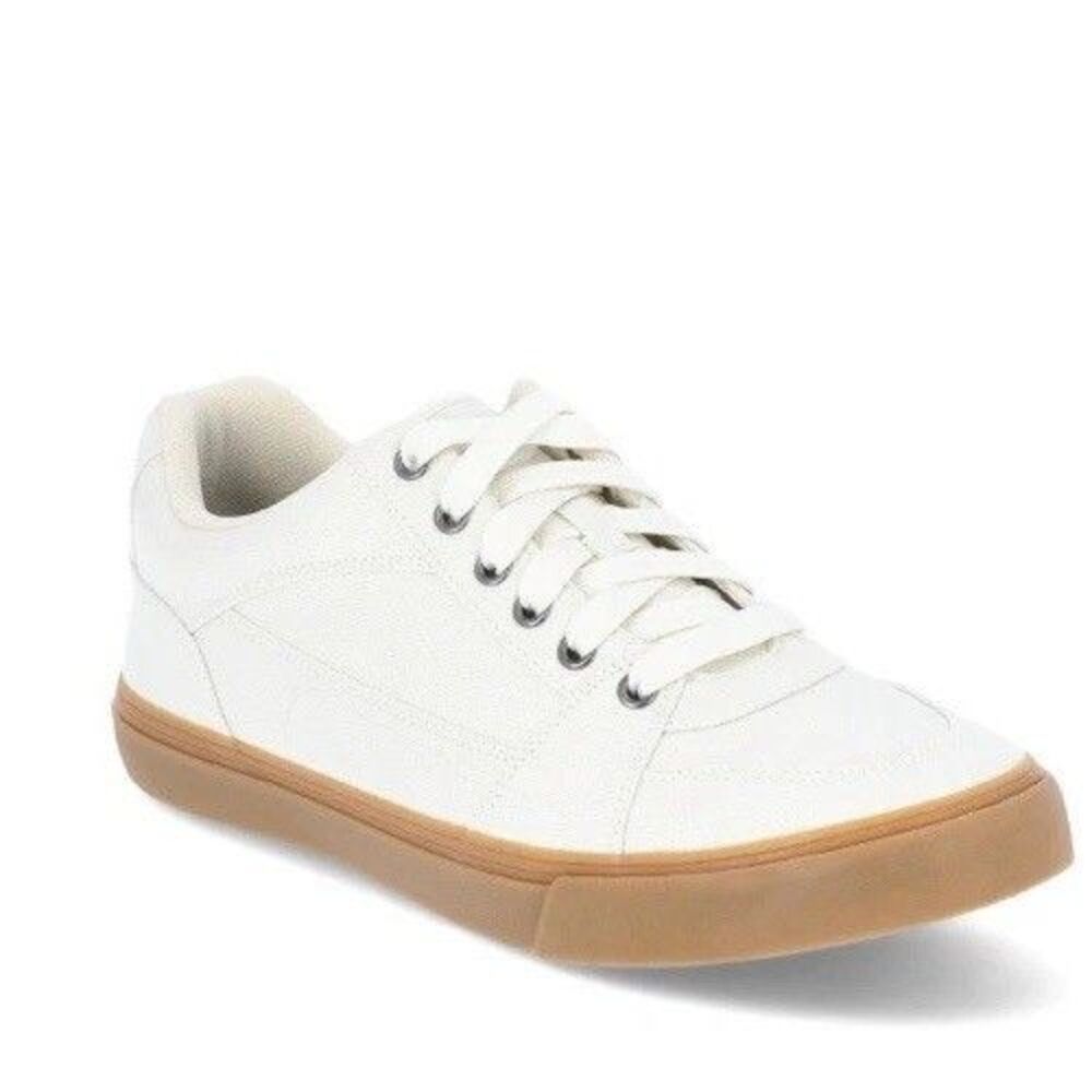 No Boundaries Men Canvas Skate Low Top Sneaker 2.0 Mem Foam Size 13 White NWT